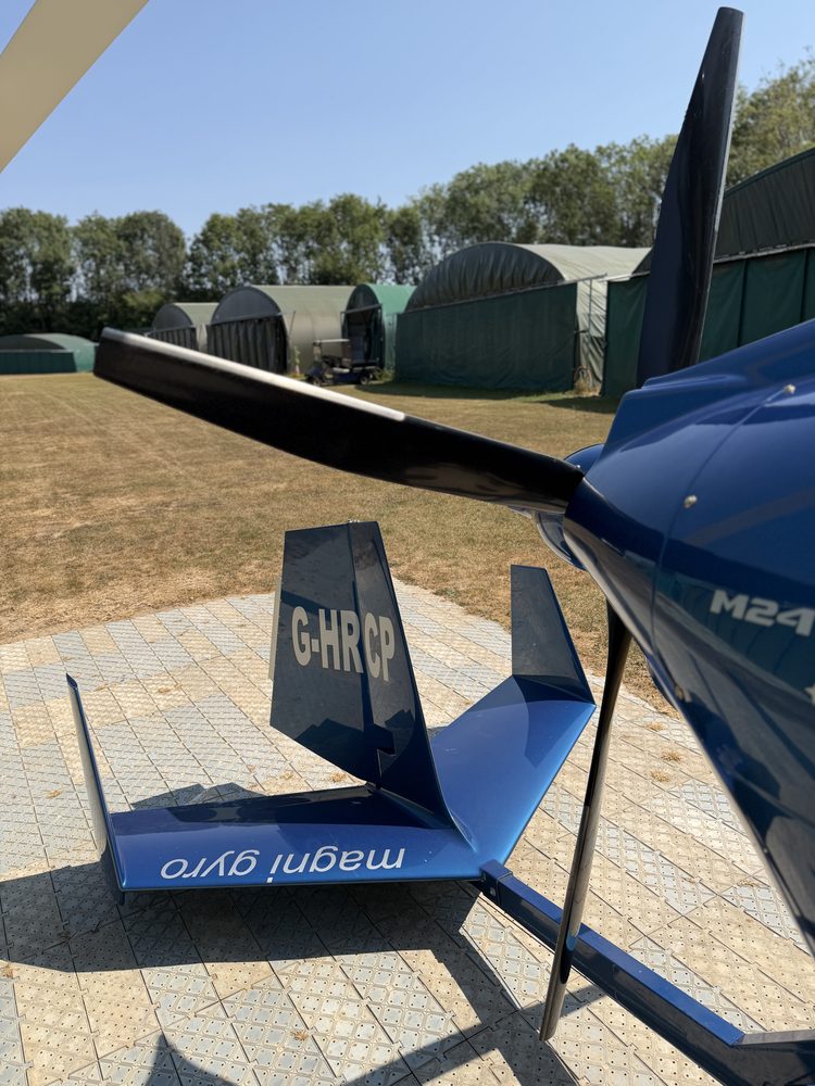 G-HRCP’s tail and pusher propeller